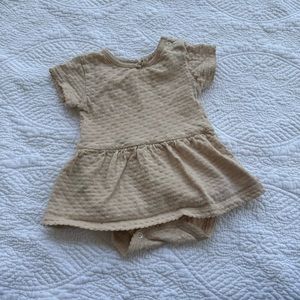 SOLD Quincy Mae Organic Cotton Pointelle Skirted Romper